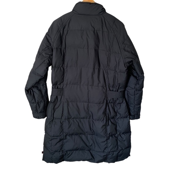 𝅺woolrich Down Filled Belted Long Puffer Jacket Black Women’s Size Large - Picture 10 of 15